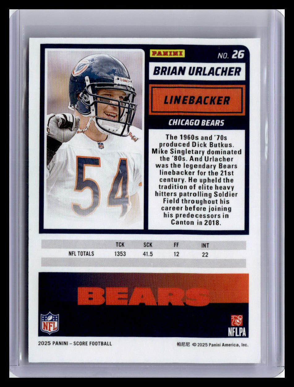 2025 Score #26 Brian Urlacher