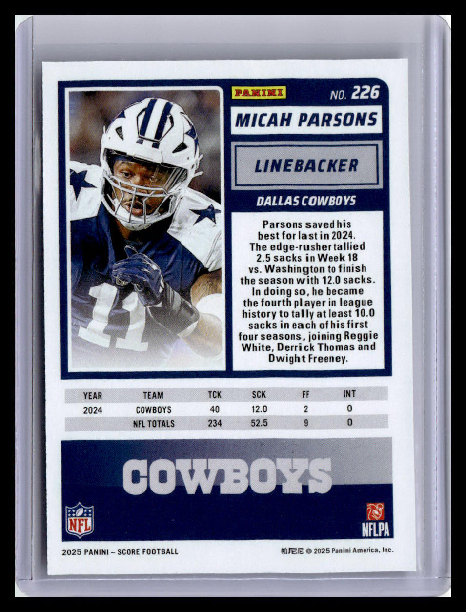 2025 Score #226 Micah Parsons