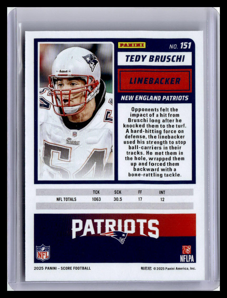 2025 Score-A-Treat #151 Tedy Bruschi