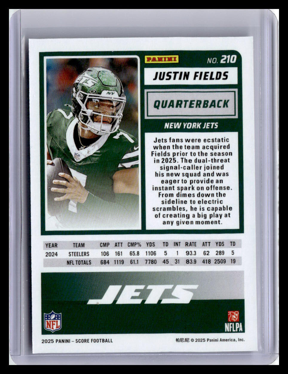 2025 Score #210 Justin Fields