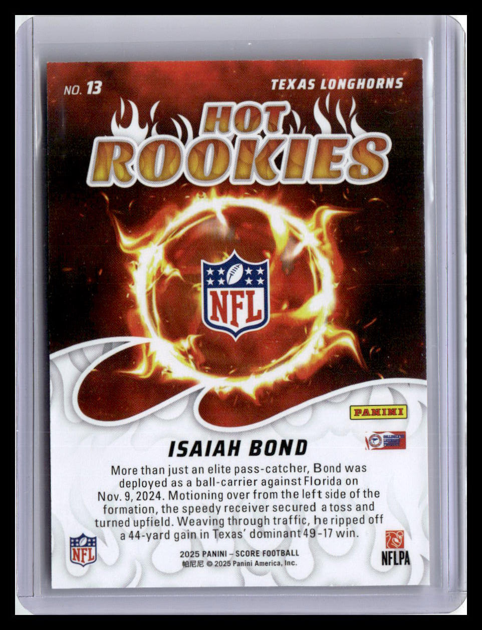 2025 Score #13 Isaiah Bond Hot Rookies