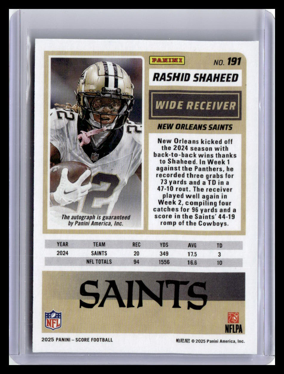 2025 Score #191 Rashid Shaheed Base Signatures