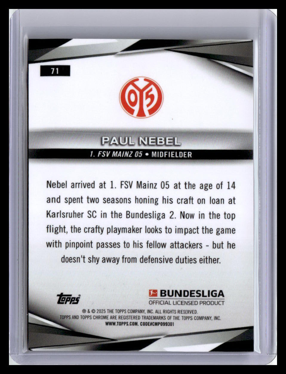 2024-25 Topps Chrome Bundesliga #71 Paul Nebel