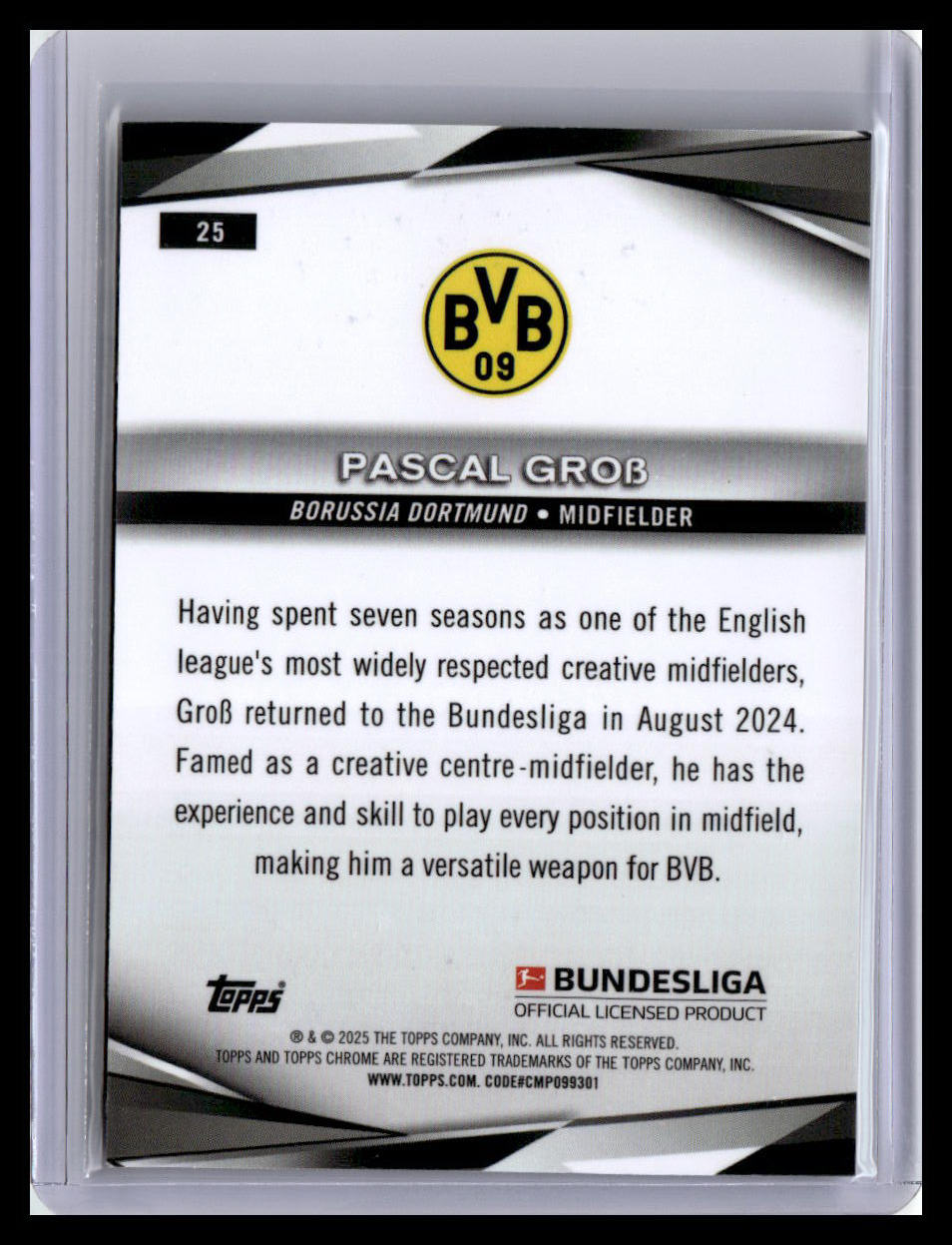 2024-25 Topps Chrome Bundesliga #25 Pascal Groß