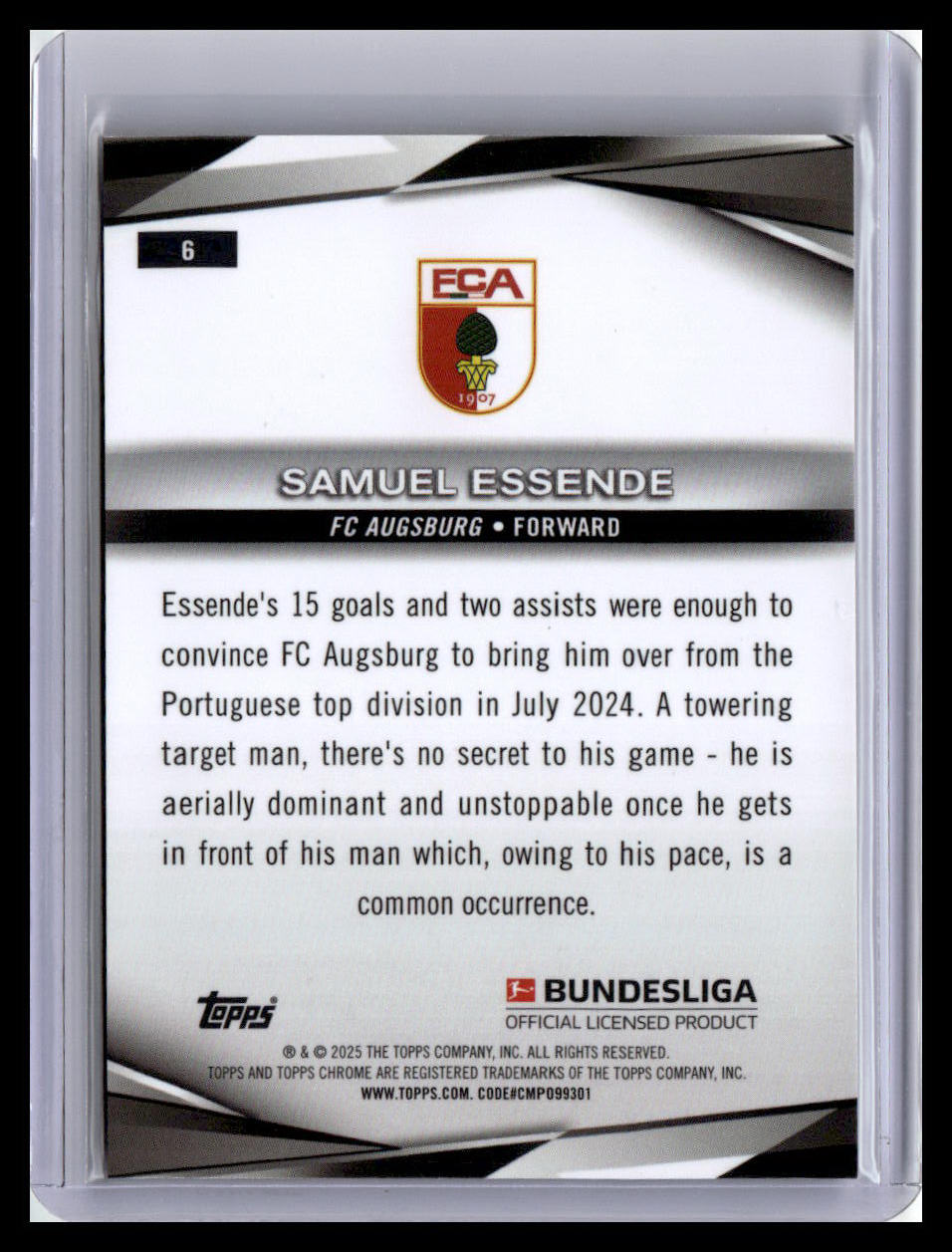 2024-25 Topps Chrome Bundesliga #6 Samuel Essende Pulsar Refractor