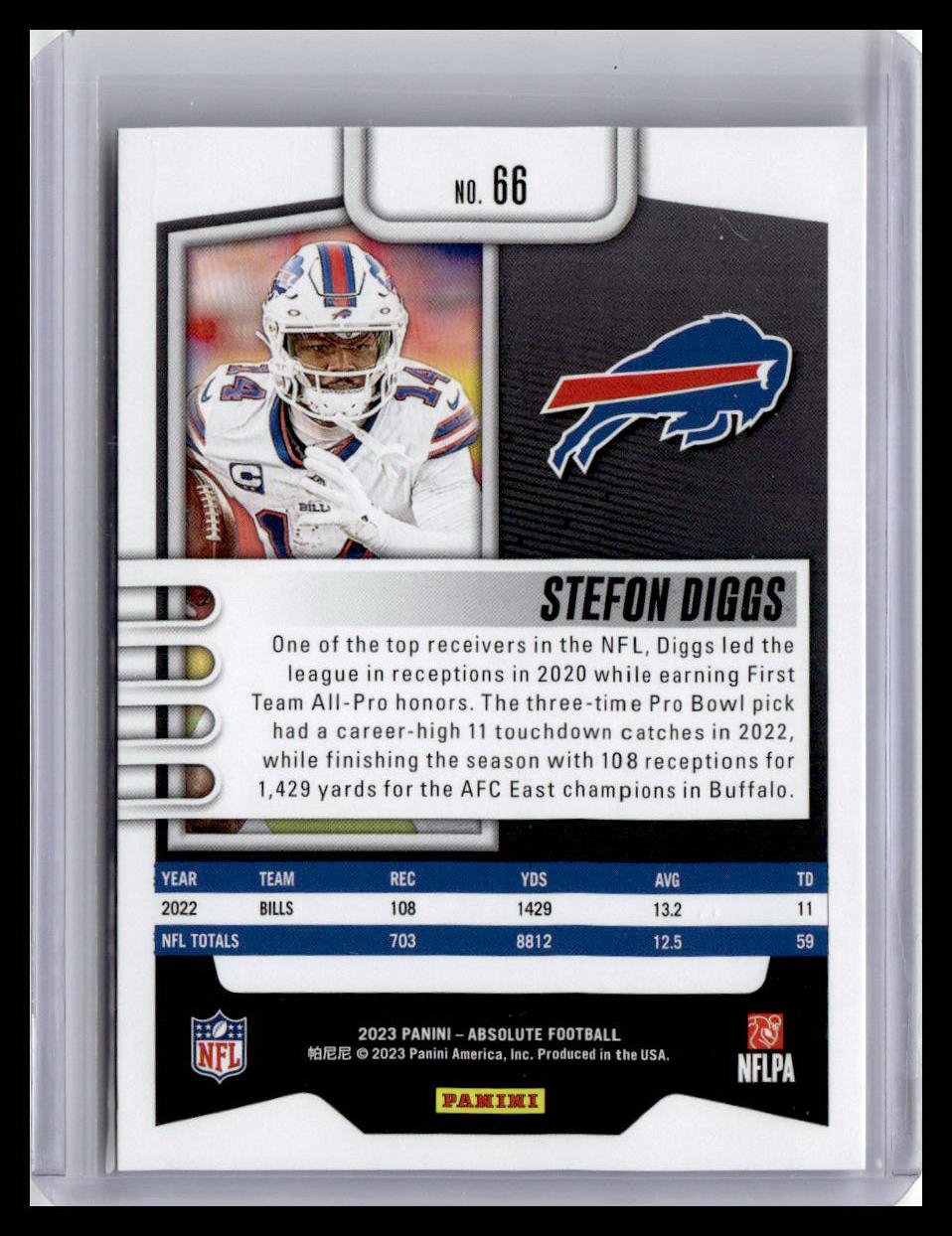 2023 Panini Absolute #66 Stefon Diggs