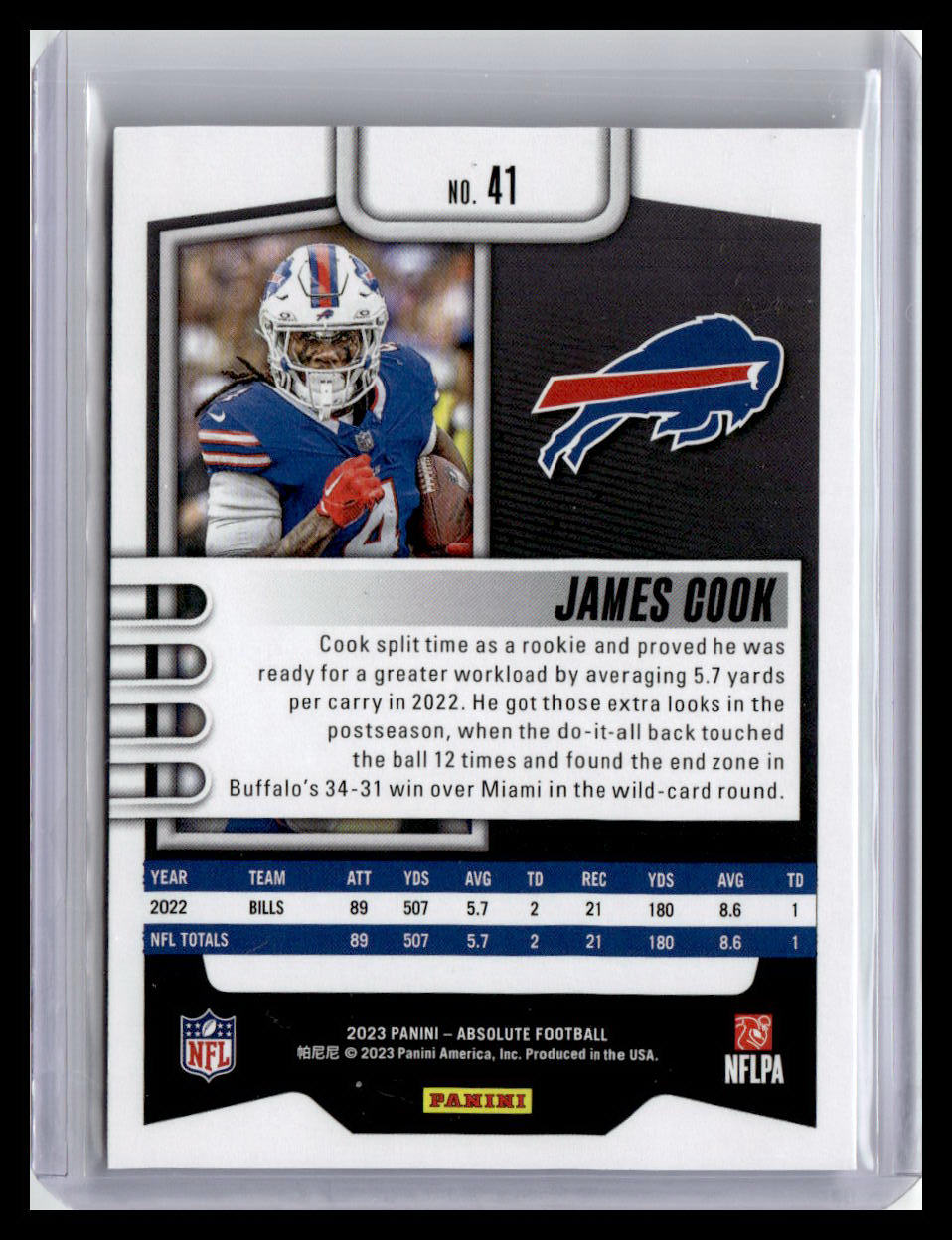 2023 Panini Absolute #41 James Cook