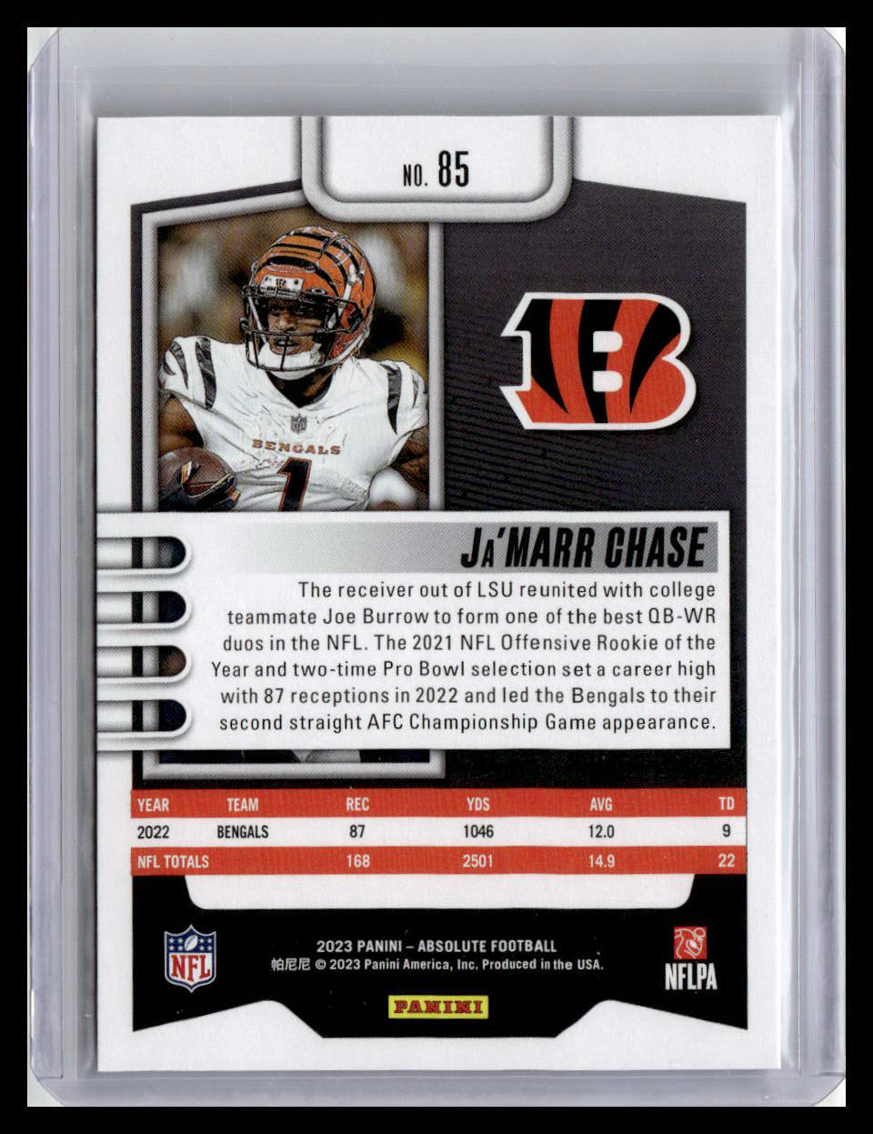 2023 Panini Absolute #85 Ja'Marr Chase