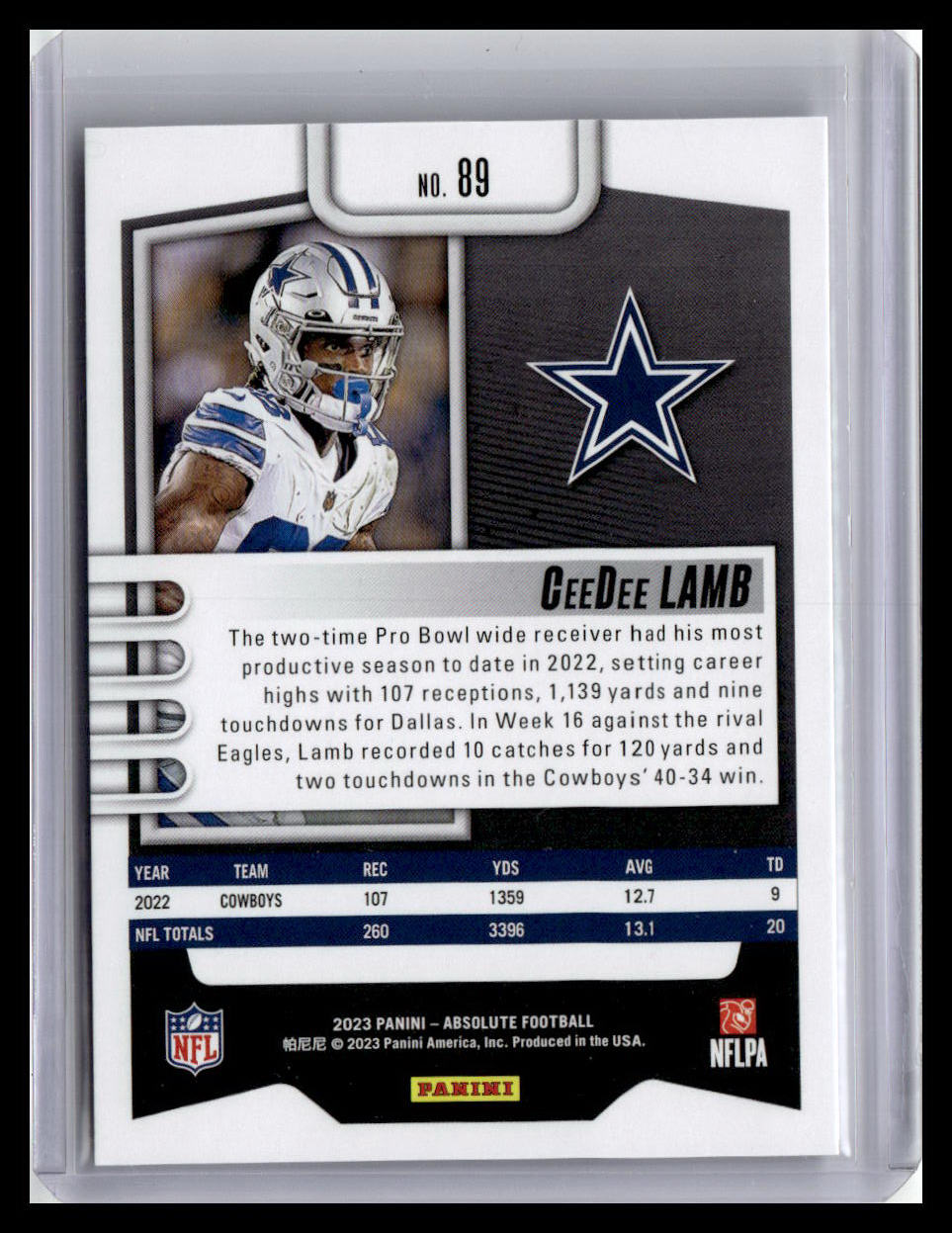 2023 Panini Absolute #89 CeeDee Lamb