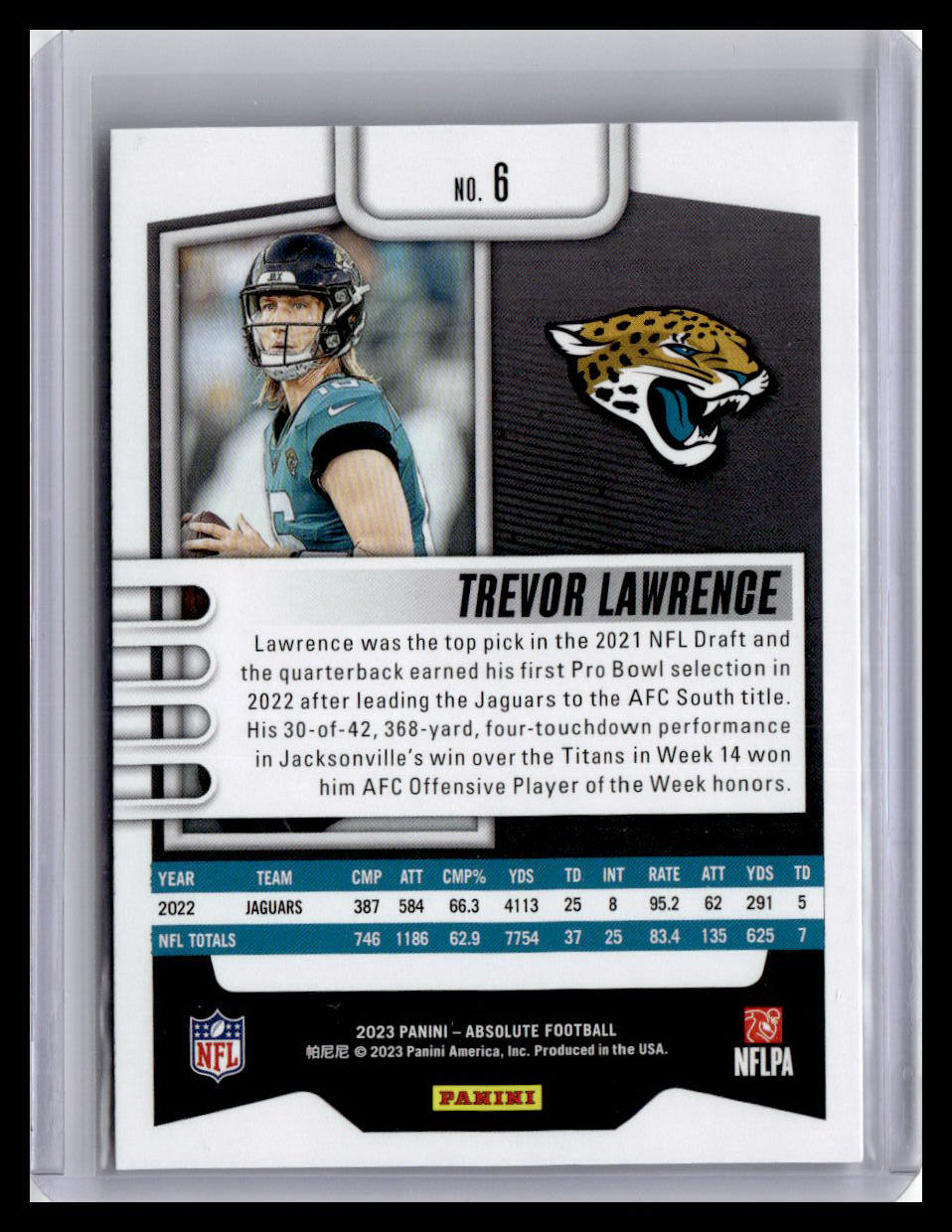 2023 Panini Absolute #6 Trevor Lawrence