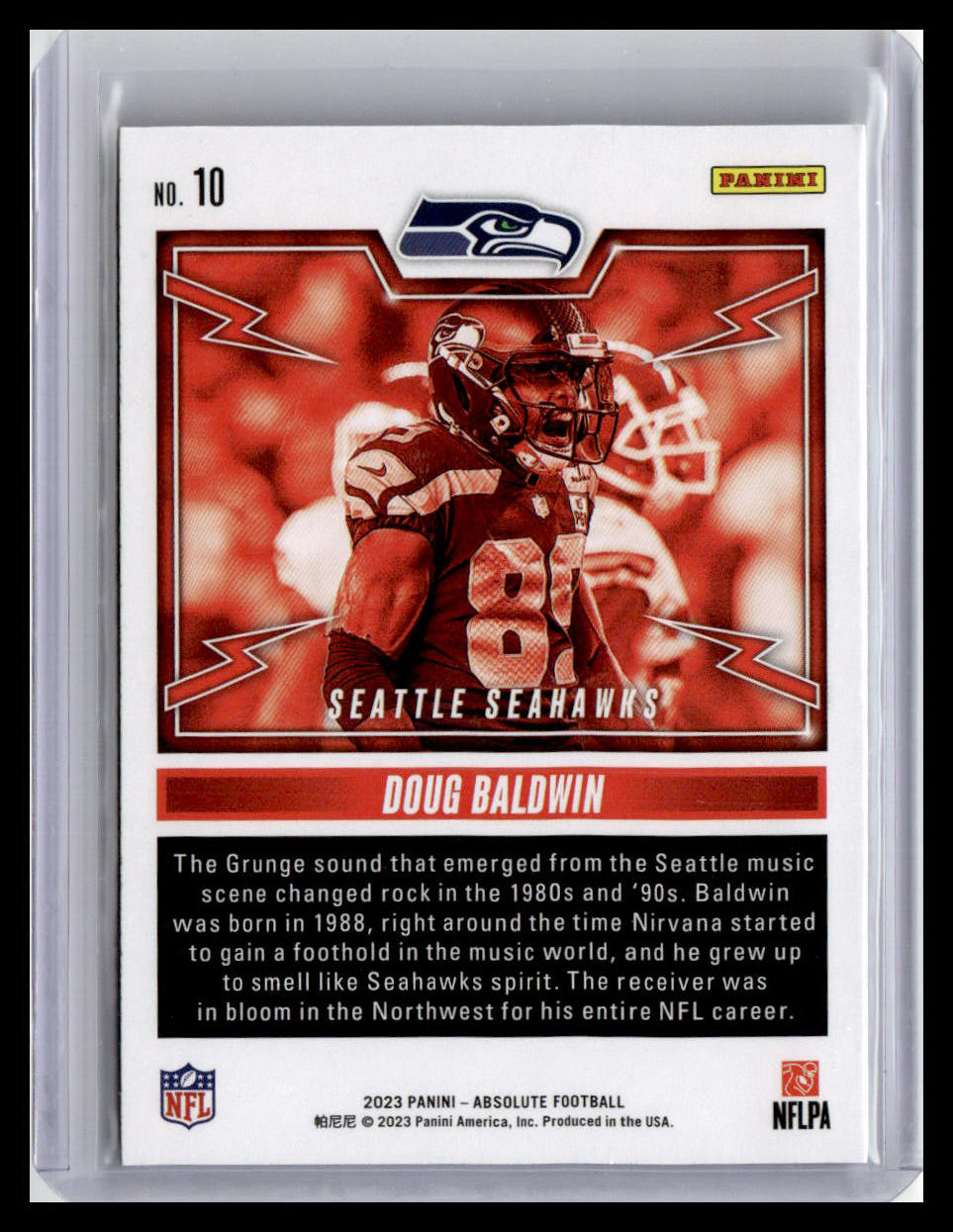 2023 Panini Absolute #10 Doug Baldwin Rock Out