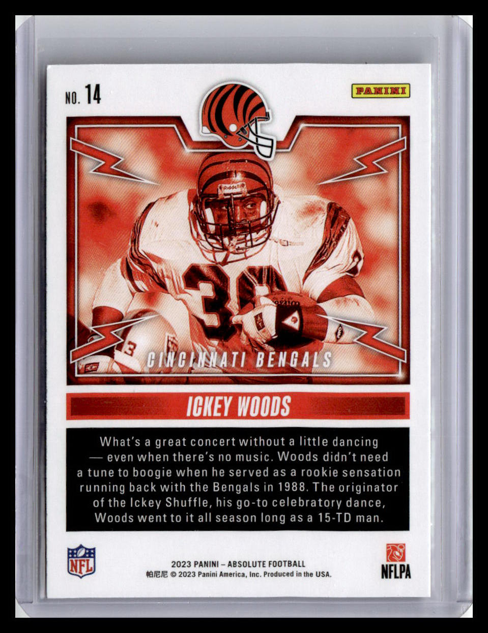 2023 Panini Absolute #14 Ickey Woods Rock Out
