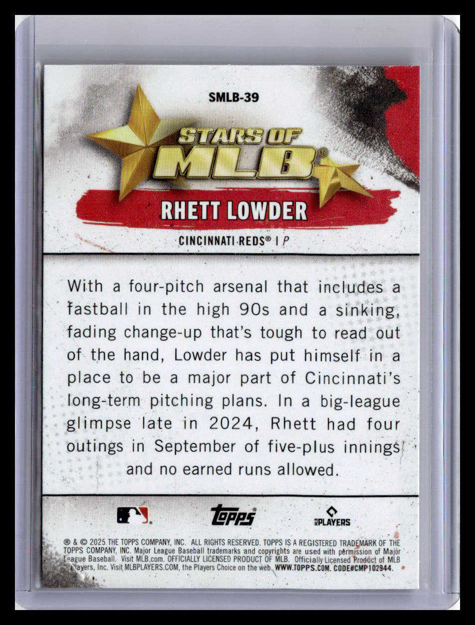2025 Topps #SMLB-39 Rhett Lowder Stars of MLB