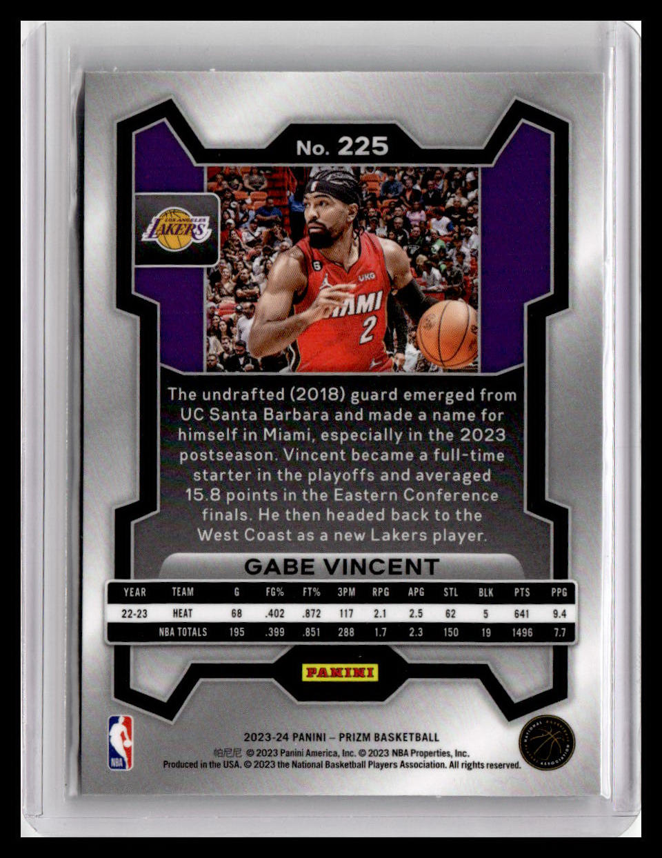 2023-24 Panini Prizm #225 Gabe Vincent