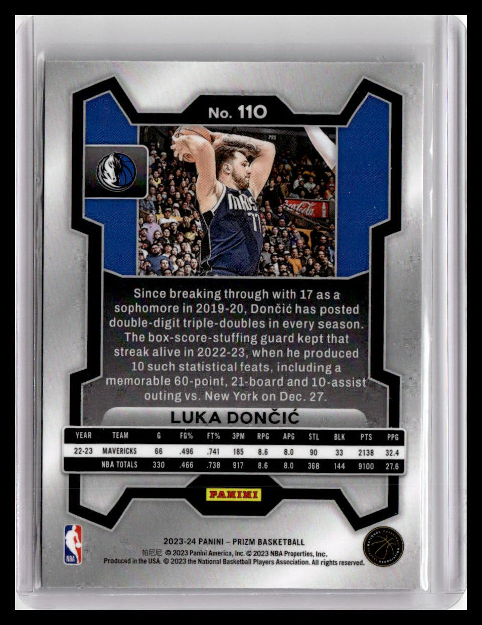 2023-24 Panini Prizm #110 Luka Doncic