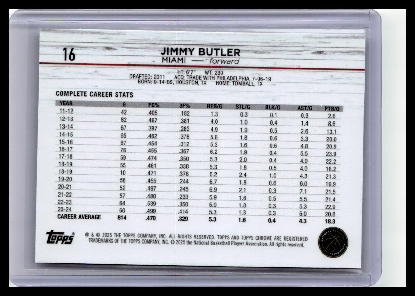 2024-25 Topps Chrome #16 Jimmy Butler Refractor