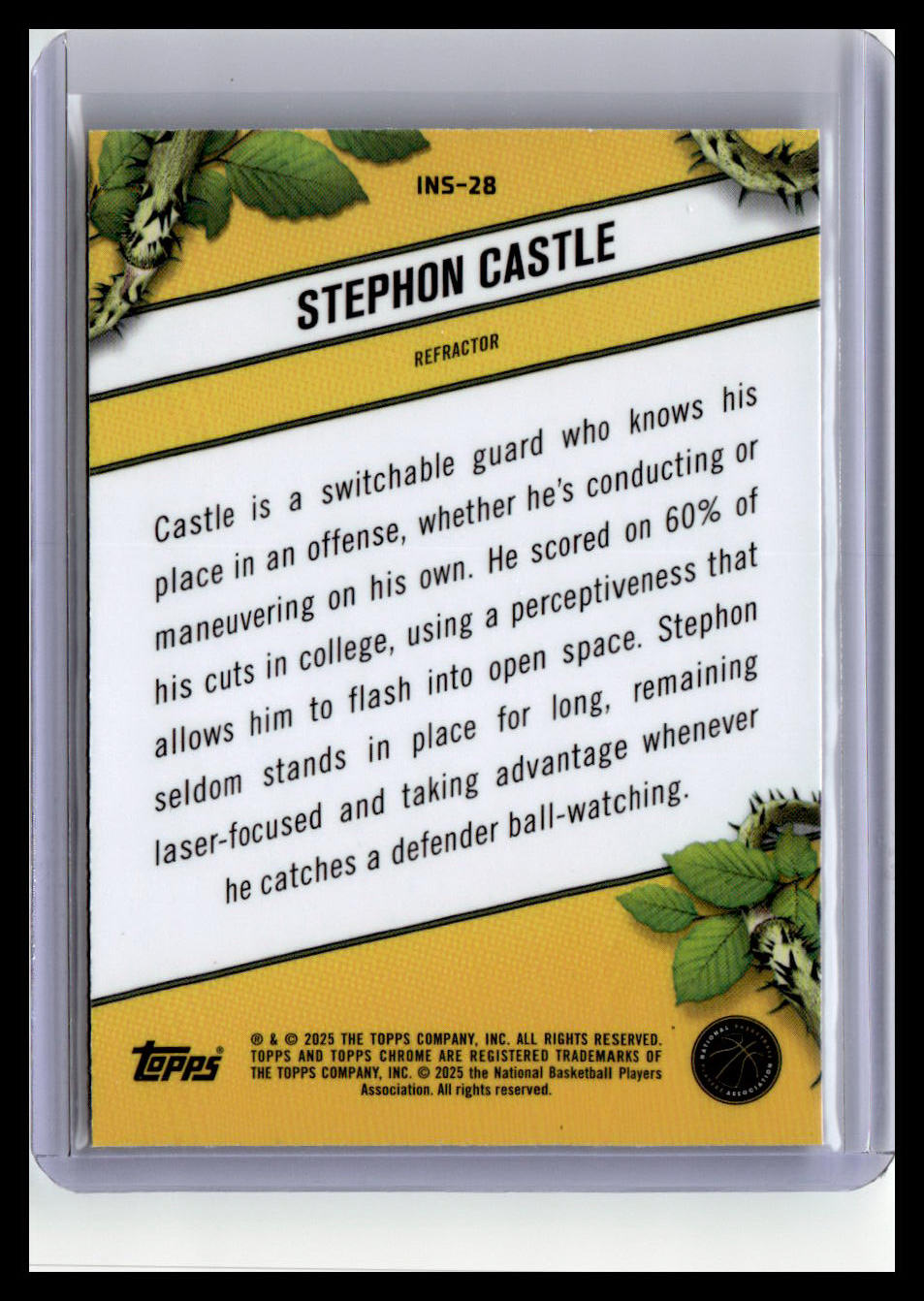 2024-25 Topps Chrome - Instinct Refractor #INS-28 Stephon Castle