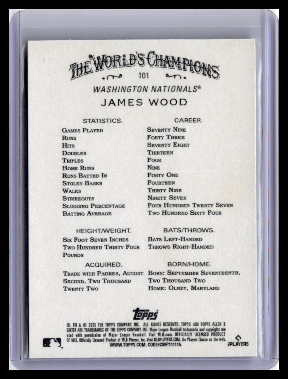 2025 Topps Allen & Ginter #101 James Wood