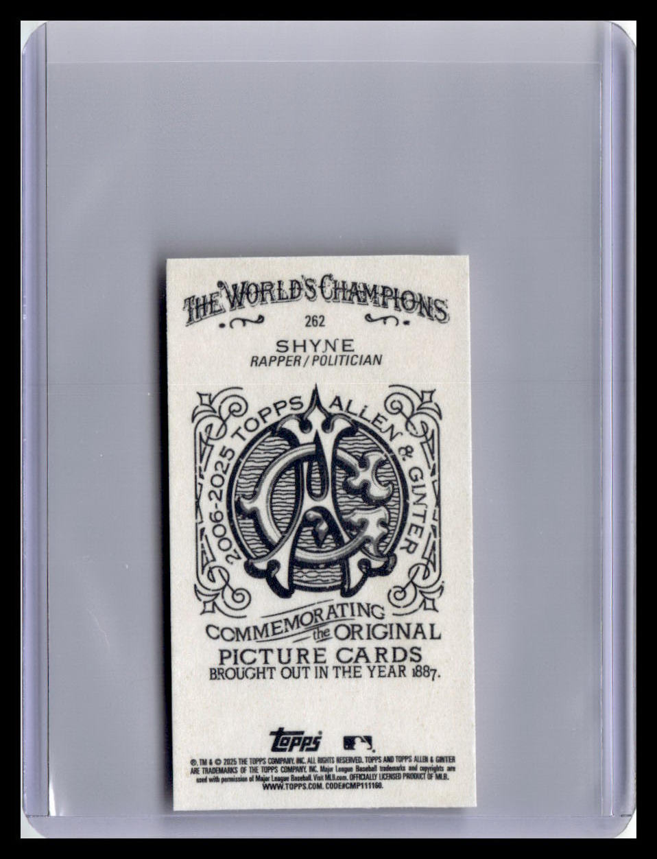 2025 Topps Allen & Ginter #262 Shyne Mini