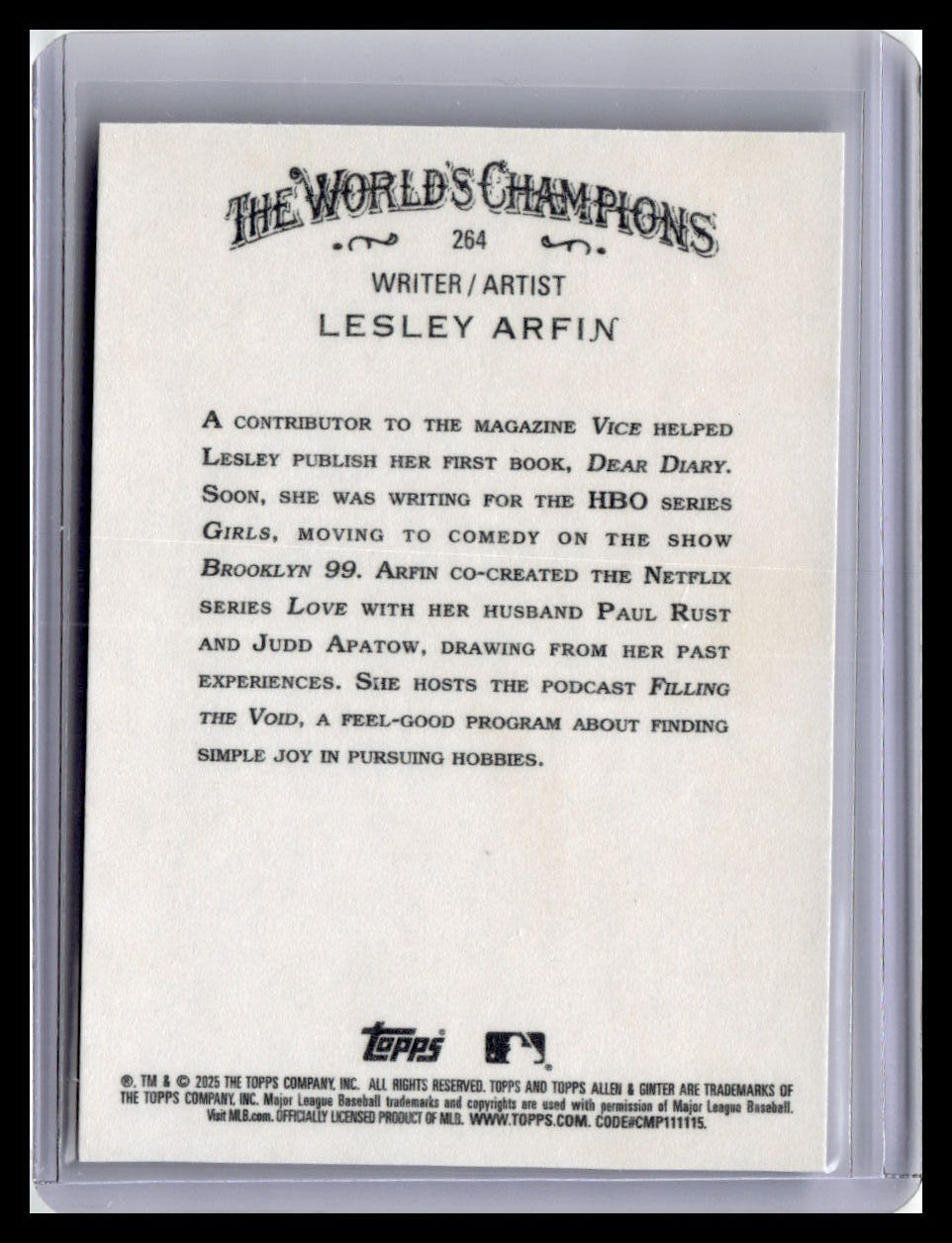 2025 Topps Allen & Ginter #264 Lesley Arfin