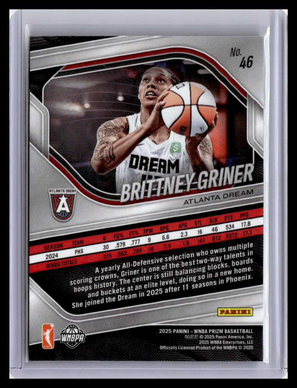 2025 Panini Prizm WNBA #46 Brittney Griner