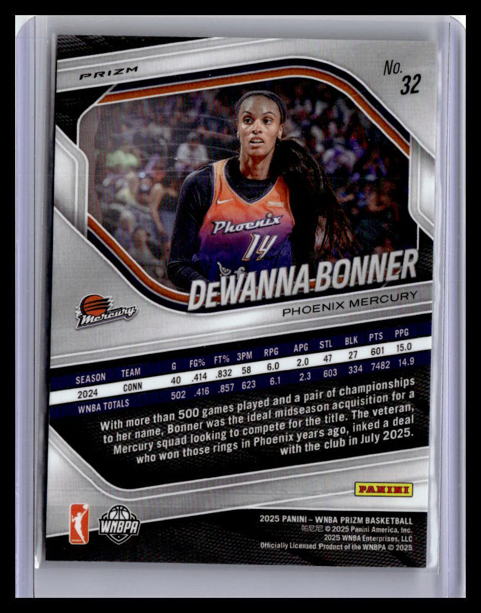 2025 Panini Prizm WNBA #32 DeWanna Bonner Green Prizms