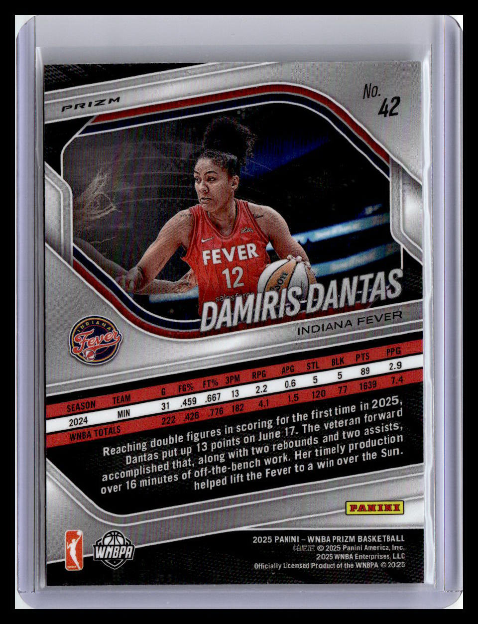 2025 Panini Prizm WNBA #42 Damiris Dantas WNBA Logo Prizms