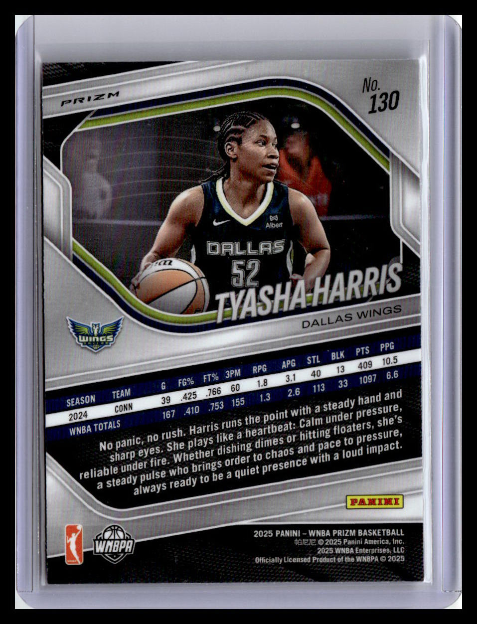 2025 Panini Prizm WNBA #130 Tyasha Harris Green Prizms