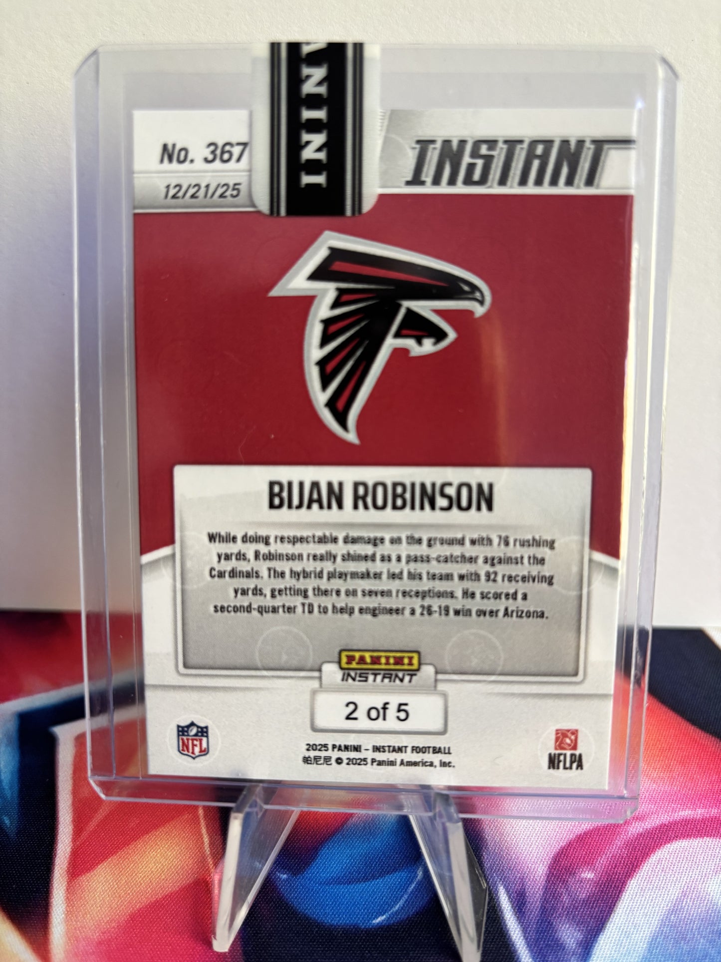 2025 Panini Instant NFL #367 Bijan Robinson Lightning 2/5