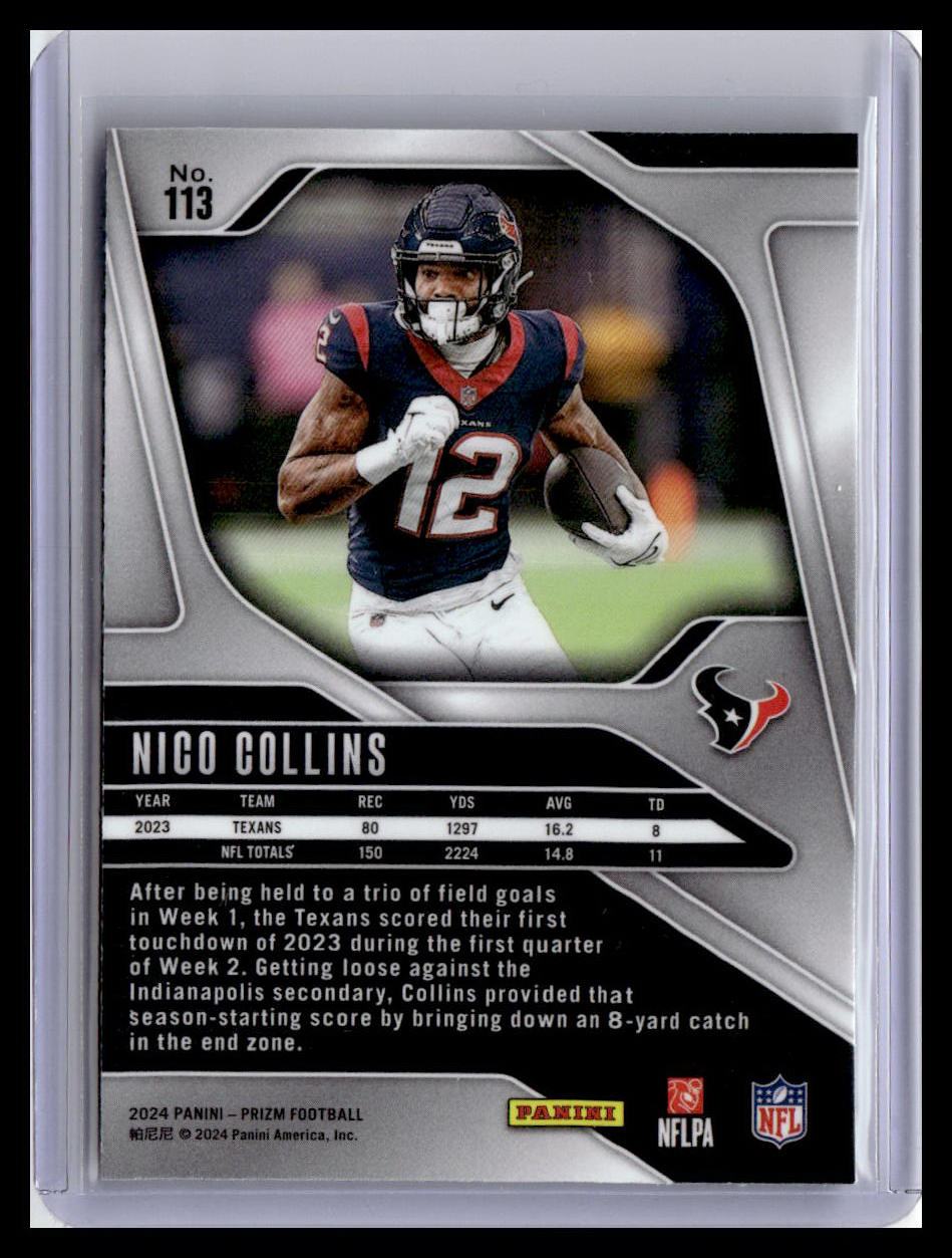 2024 Panini Prizm #113 Nico Collins