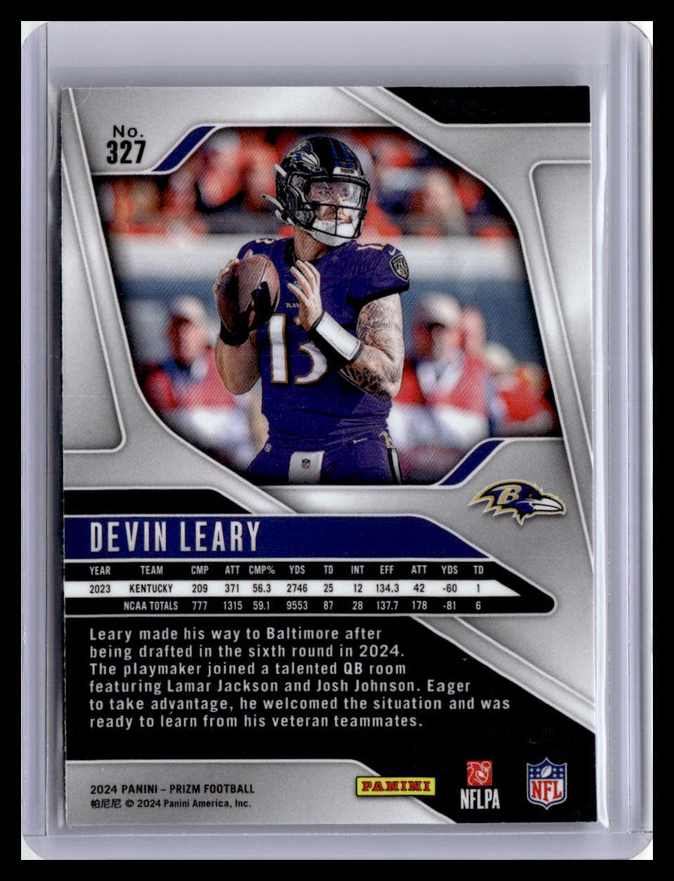 2024 Panini Prizm #327 Devin Leary (RC)