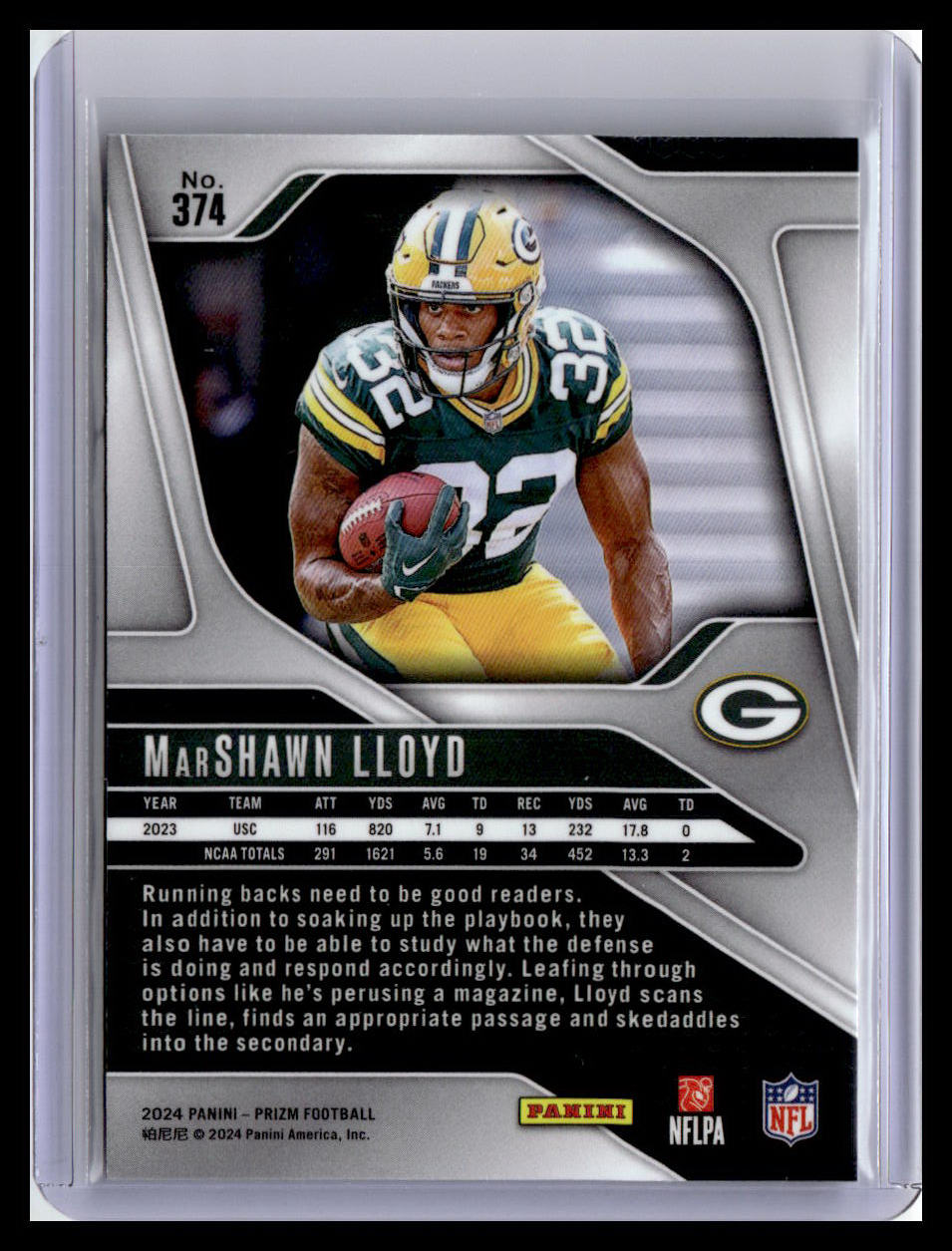 2024 Panini Prizm #374 MarShawn Lloyd