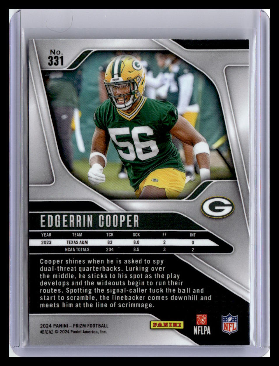 2024 Donruss Elite #167 Edgerrin Cooper Status #/56