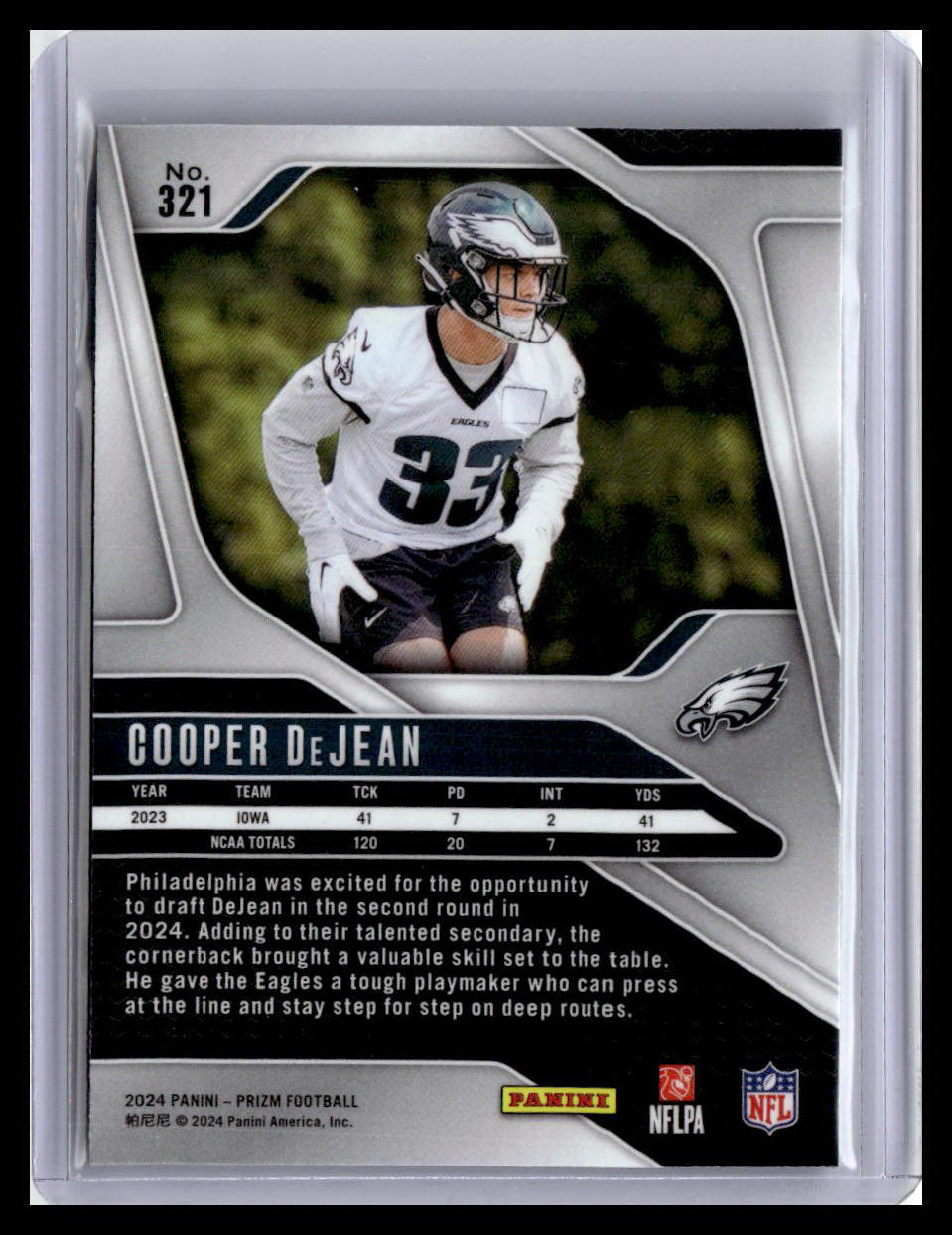 2024 Panini Prizm #321 Cooper DeJean (RC)