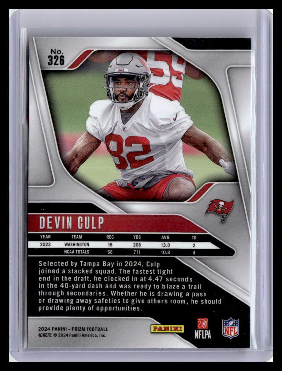 2024 Panini Prizm #326 Devin Culp (RC)