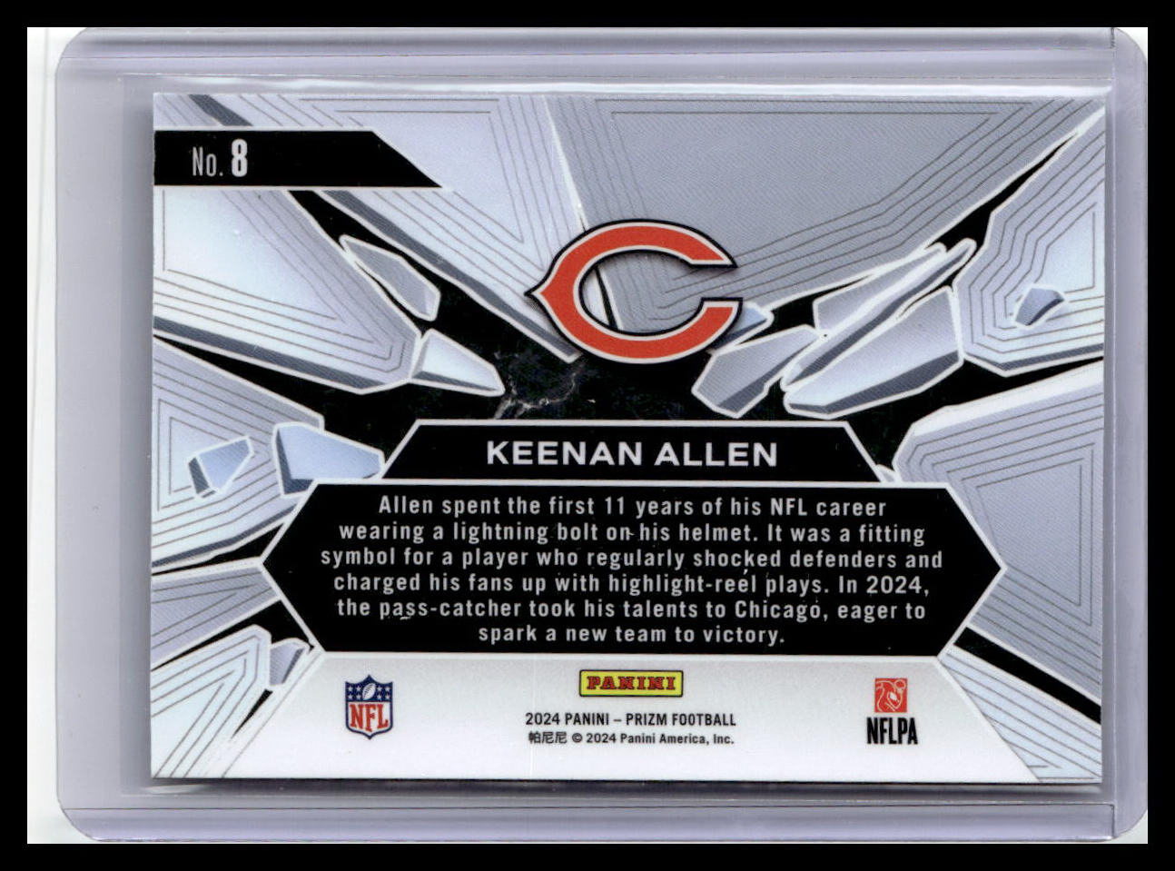 2024 Panini Prizm #8 Keenan Allen Prizm Break