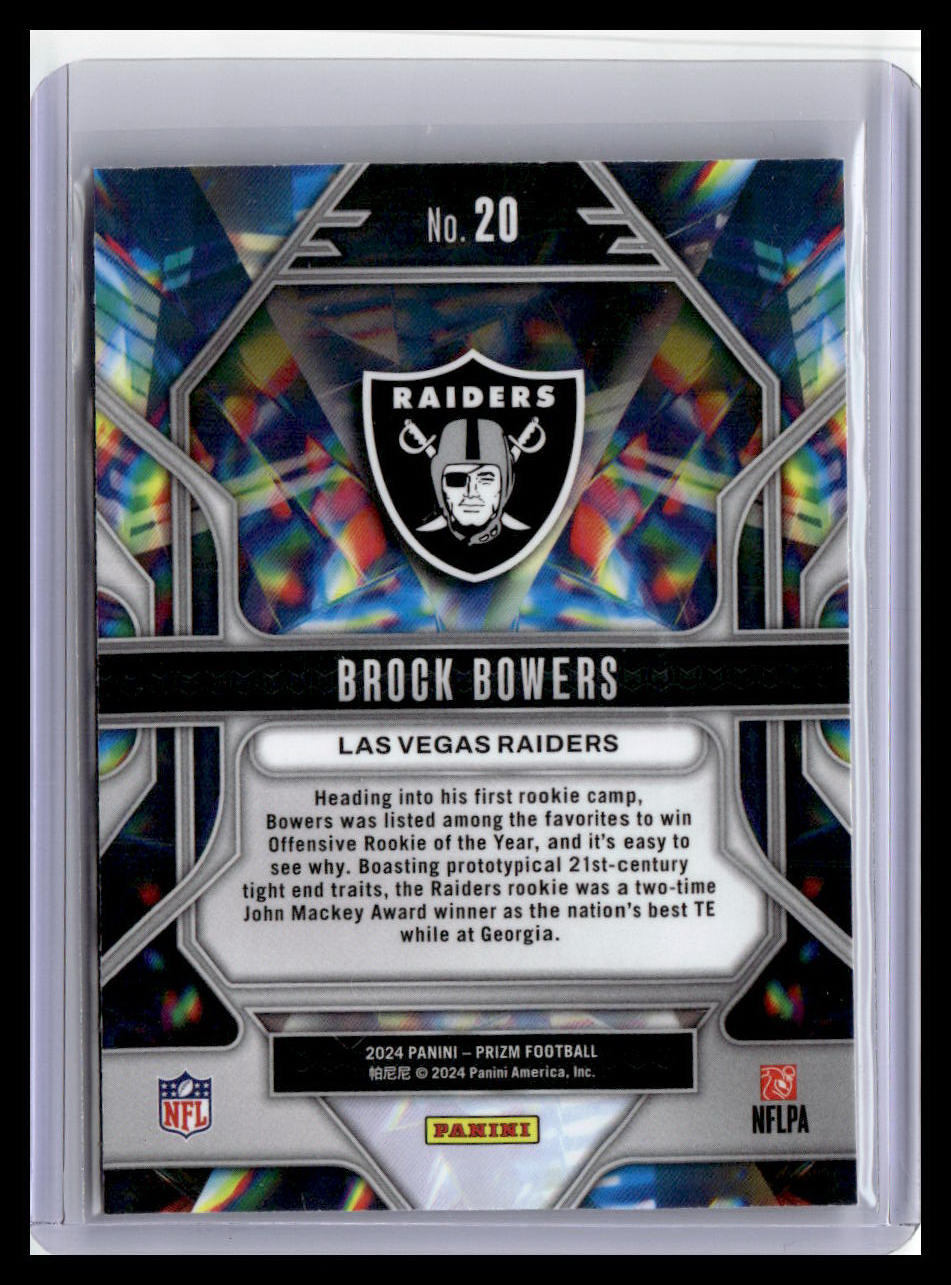 2024 Panini Prizm #20 Brock Bowers Prizmatic