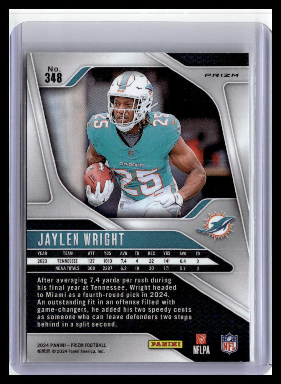 2024 Panini Prizm #348 Jaylen Wright Silver