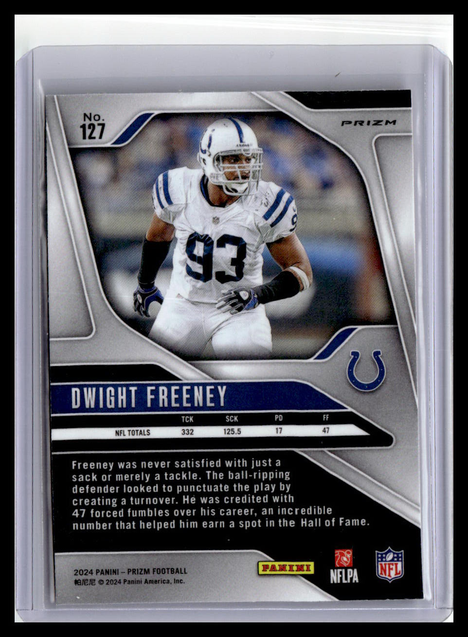 2024 Panini Prizm #127 Dwight Freeney Pink
