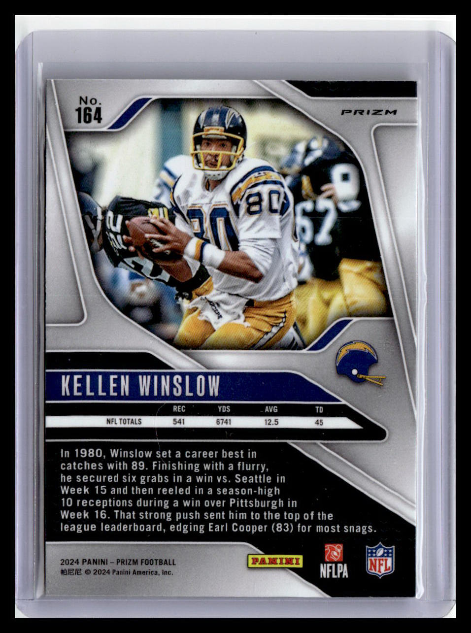 2024 Panini Prizm #164 Kellen Winslow Orange Disco Prizm