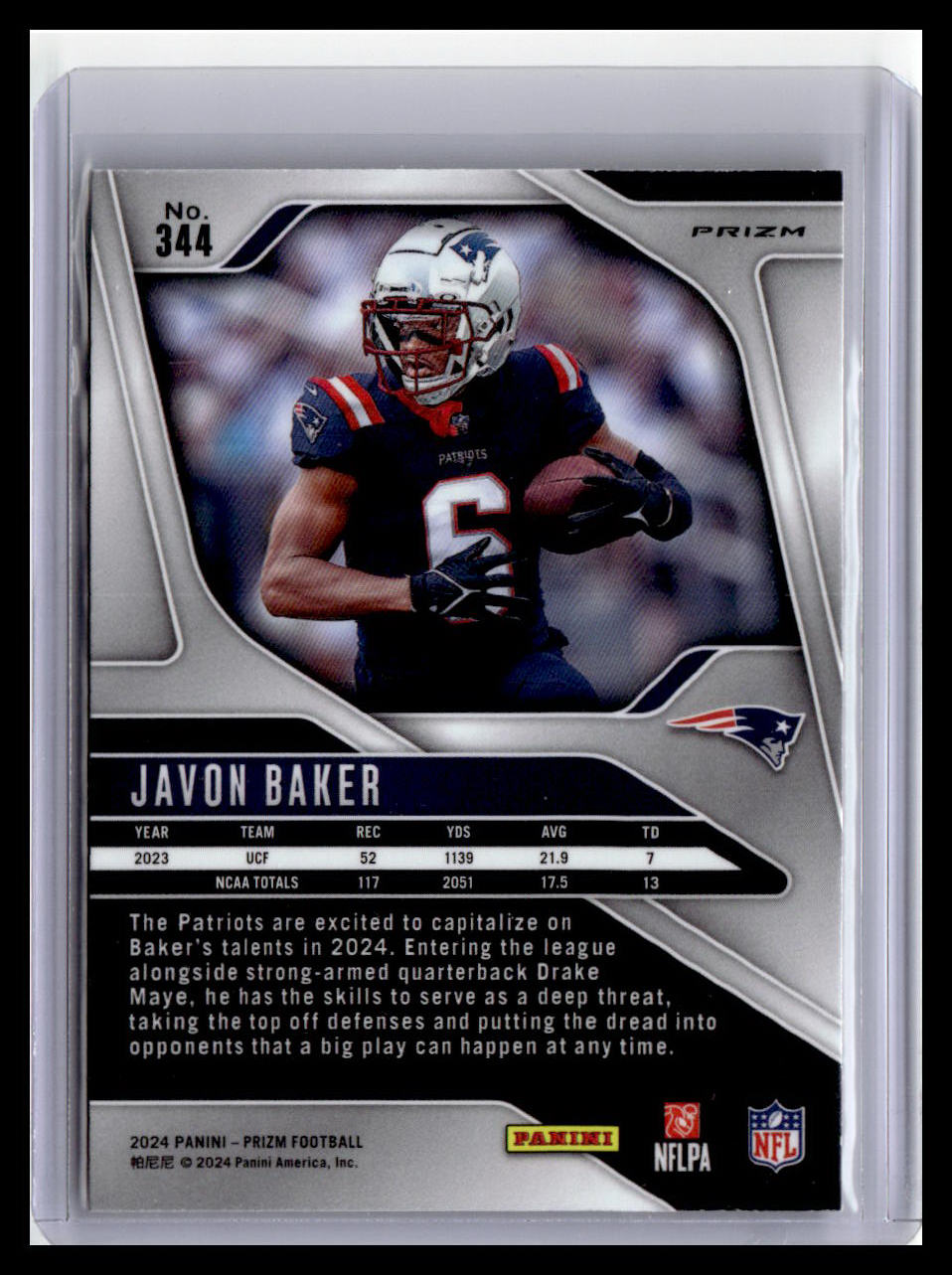 2024 Panini Prizm #344 Javon Baker (RC) Orange Disco Prizm
