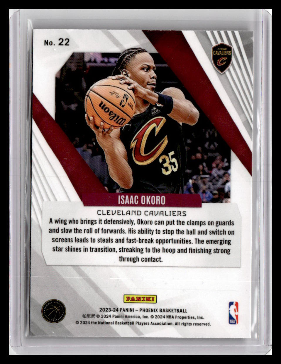 2023-24 Panini Phoenix #22 Isaac Okoro
