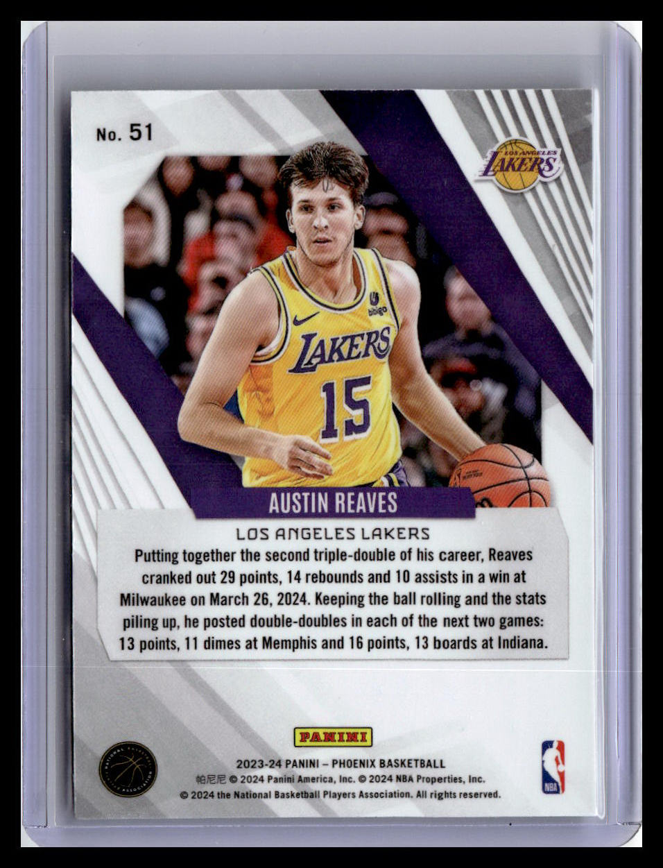 2023-24 Panini Phoenix #51 Austin Reaves