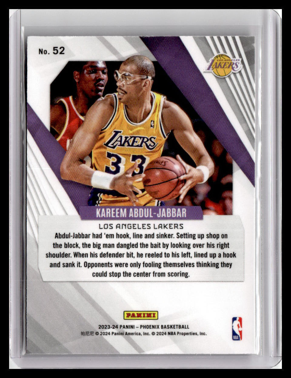 2023-24 Panini Phoenix #52 Kareem Abdul-Jabbar