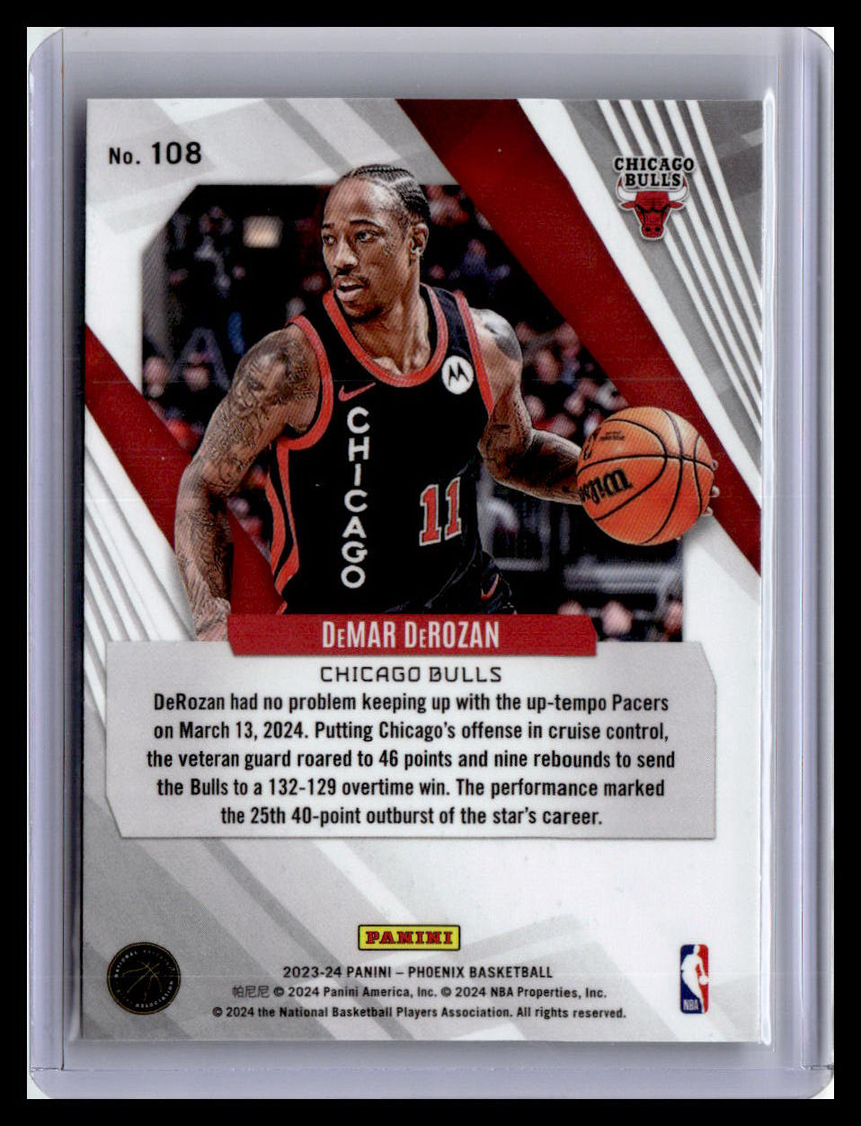 2023-24 Panini Phoenix #108 DeMar DeRozan