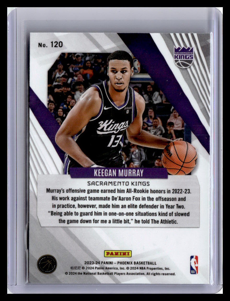 2023-24 Panini Phoenix #120 Keegan Murray Silver
