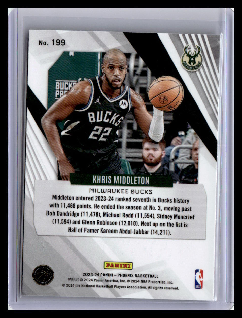 2023-24 Panini Phoenix #199 Khris Middleton