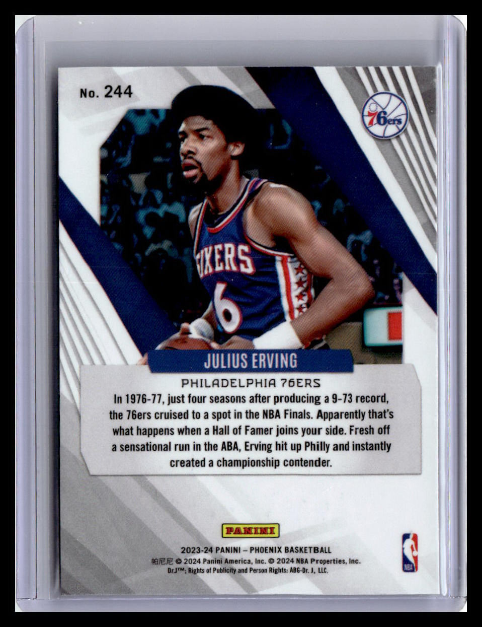 2023-24 Panini Phoenix #244 Julius Erving