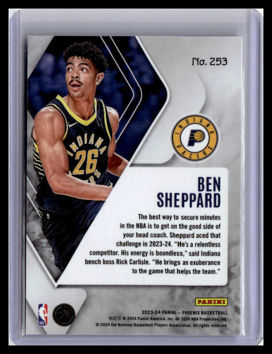 2023-24 Panini Phoenix #253 Ben Sheppard (RC)