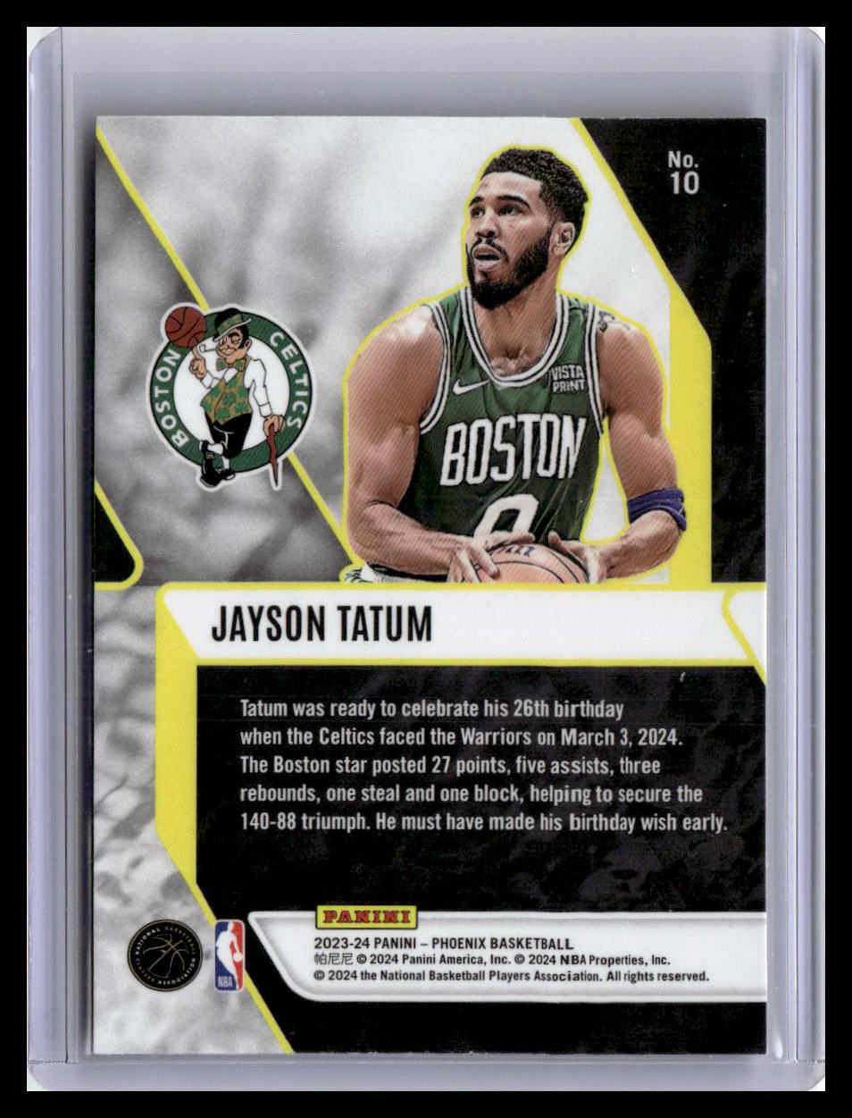 2023-24 Panini Phoenix #10 Jayson Tatum Fade To Black
